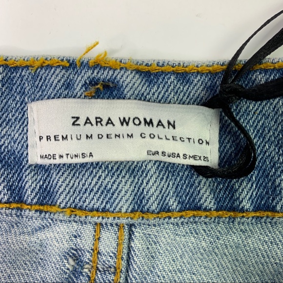 Zara Reconstructed Pant Denim Skirt Sz S Plus C-32 - Picture 2 of 8